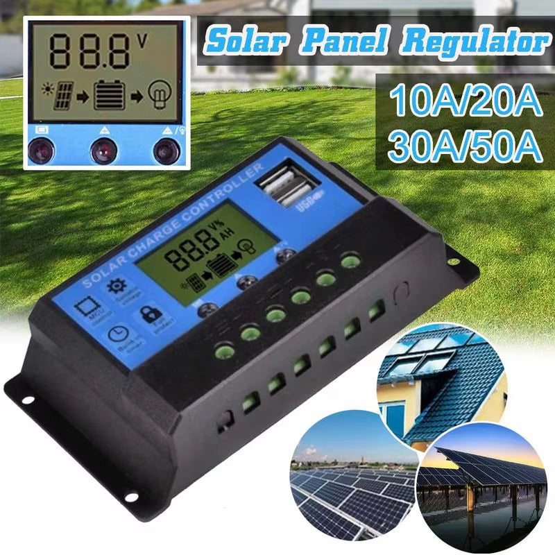 20W Solar Panel with Battery Clip and 20A Controller 18V Monocrystalline Solar Cells Outdoor Camping Hiking Solar Car Charger