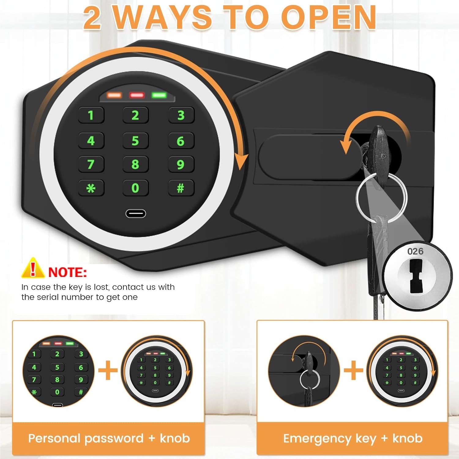 2.2 Cubic Drop Slot Safes for Money Jewelry, Drop Safe for Business with Combination Lock and Key