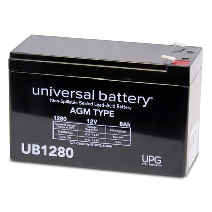 12V Battery - 8Ah F1 AGM Battery - UPG Brand - UB1280 - Rechargeable - for Hunting Game Feeders