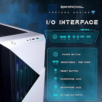 Castle Gaming Desktops, AMD Ryzen 5 5600G, 16GB, 1TB SSD, White