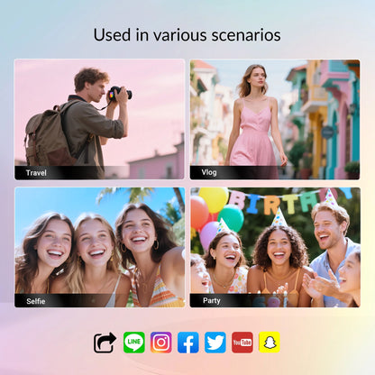 Digital Camera for Photography,4K 64MP Video Camera with 16X Digital Zoom and 32GB SD Card Black