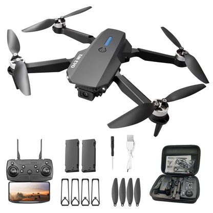E88 Drone with HD Dual Camera, Mini Drone for Kids, Foldable RC Quadcopter with Brushless Motor, Toys Gifts for Kids and Adults Beginners, Black